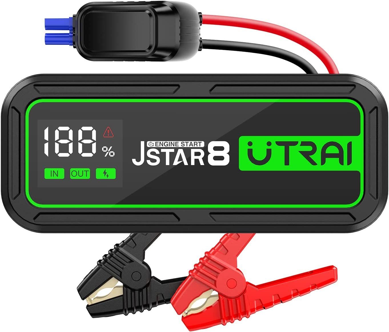 UTRAI Jstar 8 Starthilfegerät 20.000mAh mAh, 20000mah für bis Motoren Stromspitze 10L Powerbank geeignet JS8 20000 74Wh Autostarter 3000A
