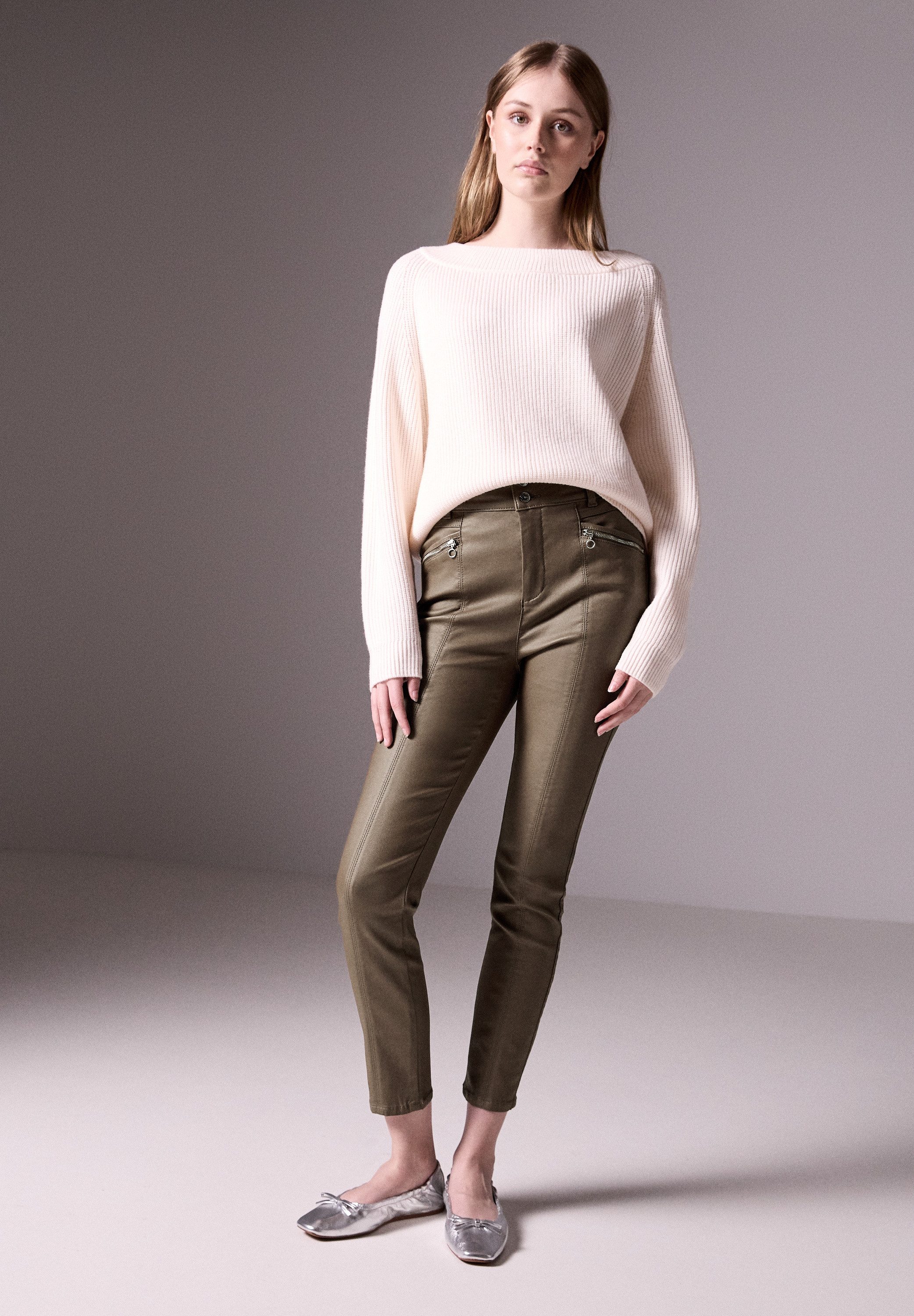 STREET ONE STUDIO Lederimitathose High Waist