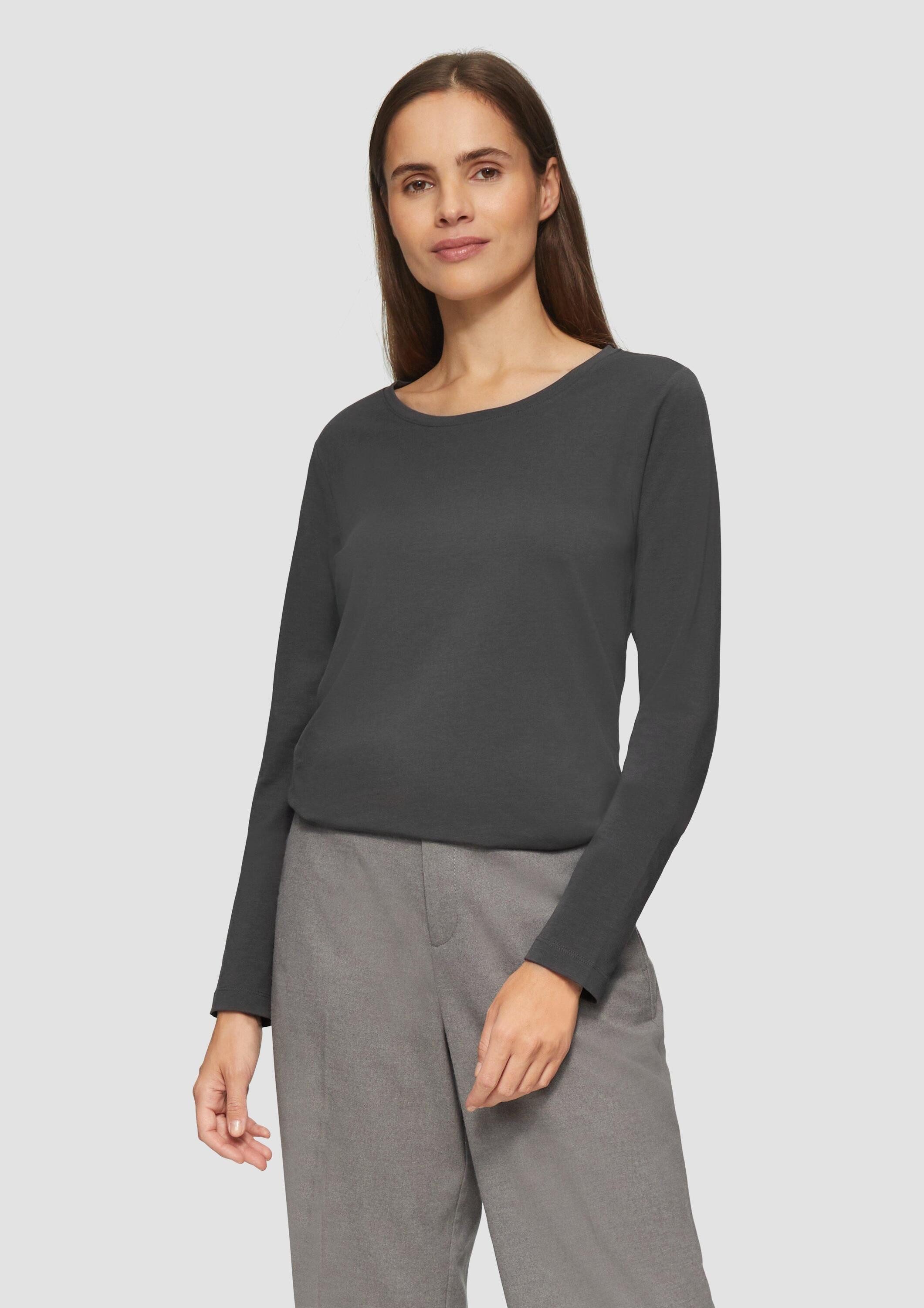 s.Oliver Langarmshirt T-Shirt Longsleeve aus Baumwollstretch günstig online kaufen