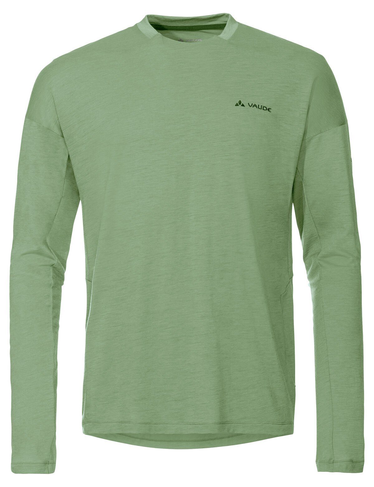Men's green Shirt willow Yaras T-Shirt Wool (1-tlg) VAUDE Grüner LS Knopf
