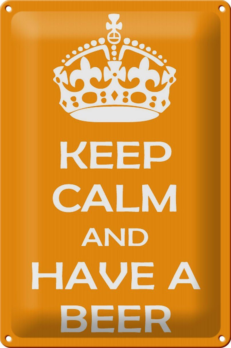 Metallschild Schild Blech 20x30 cm - Made in Germany - Keep Calm and have a beer Me