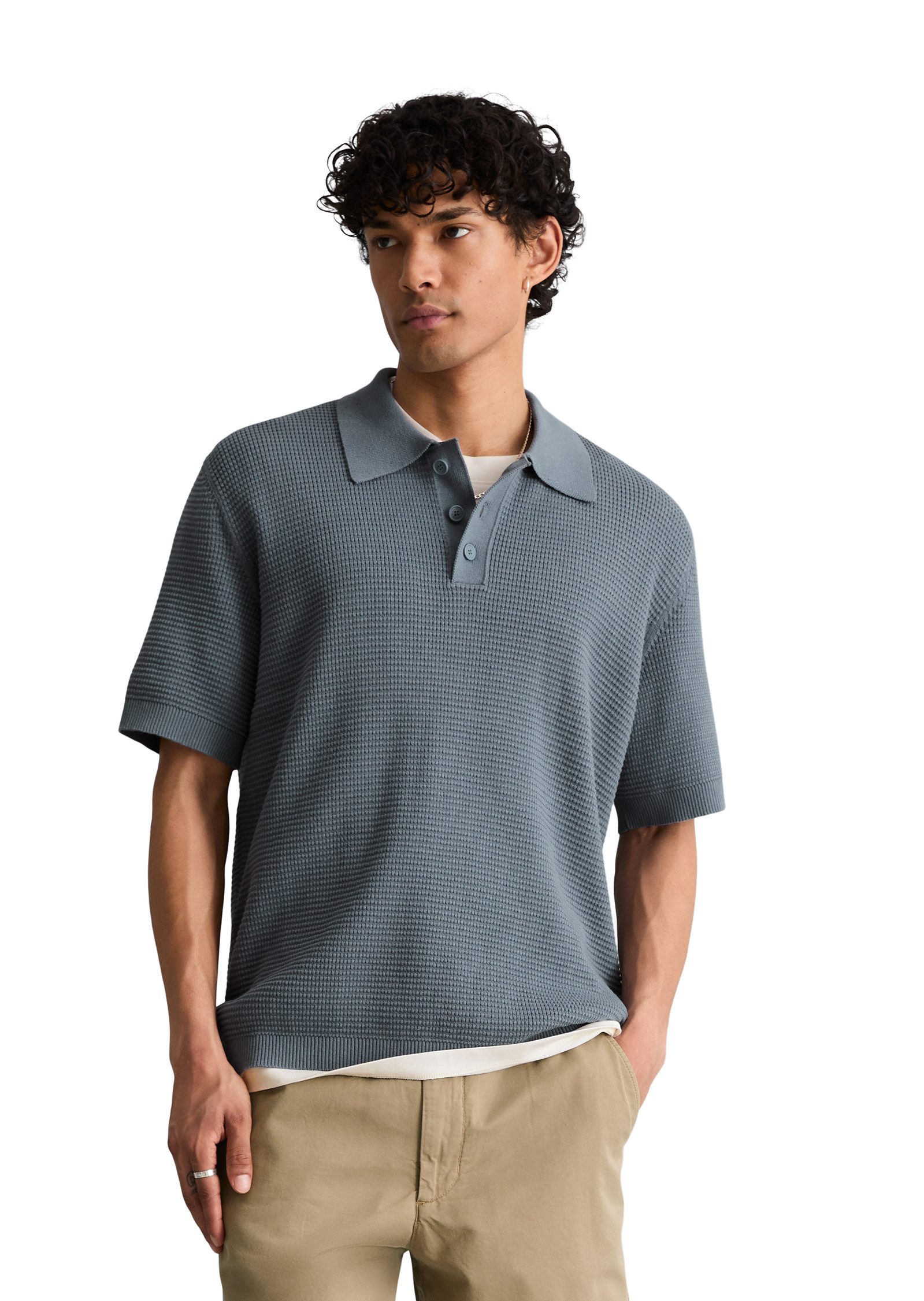 Marc O'Polo DENIM Poloshirt mit Waffelstruktur, regular fit günstig online kaufen