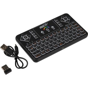 Joy-it Mini Wireless Keyboard mit Touchpad Tastatur (Integriertes Touchpad)