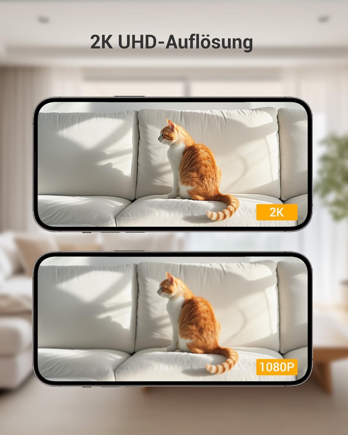 BoyKeep Überwachungskamera K30 2.4G/5GHz 2K 360° WLAN Hundekamera Babyphone (Innenbereich, 1-tlg., Bewegungserkennung, Nachtsicht, Zwei-Wege-Audio)