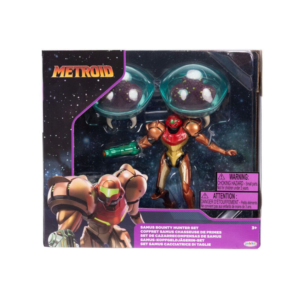 Jakks Pacific Spielfigur Metroid Set mit 3 Figuren, 6 cm