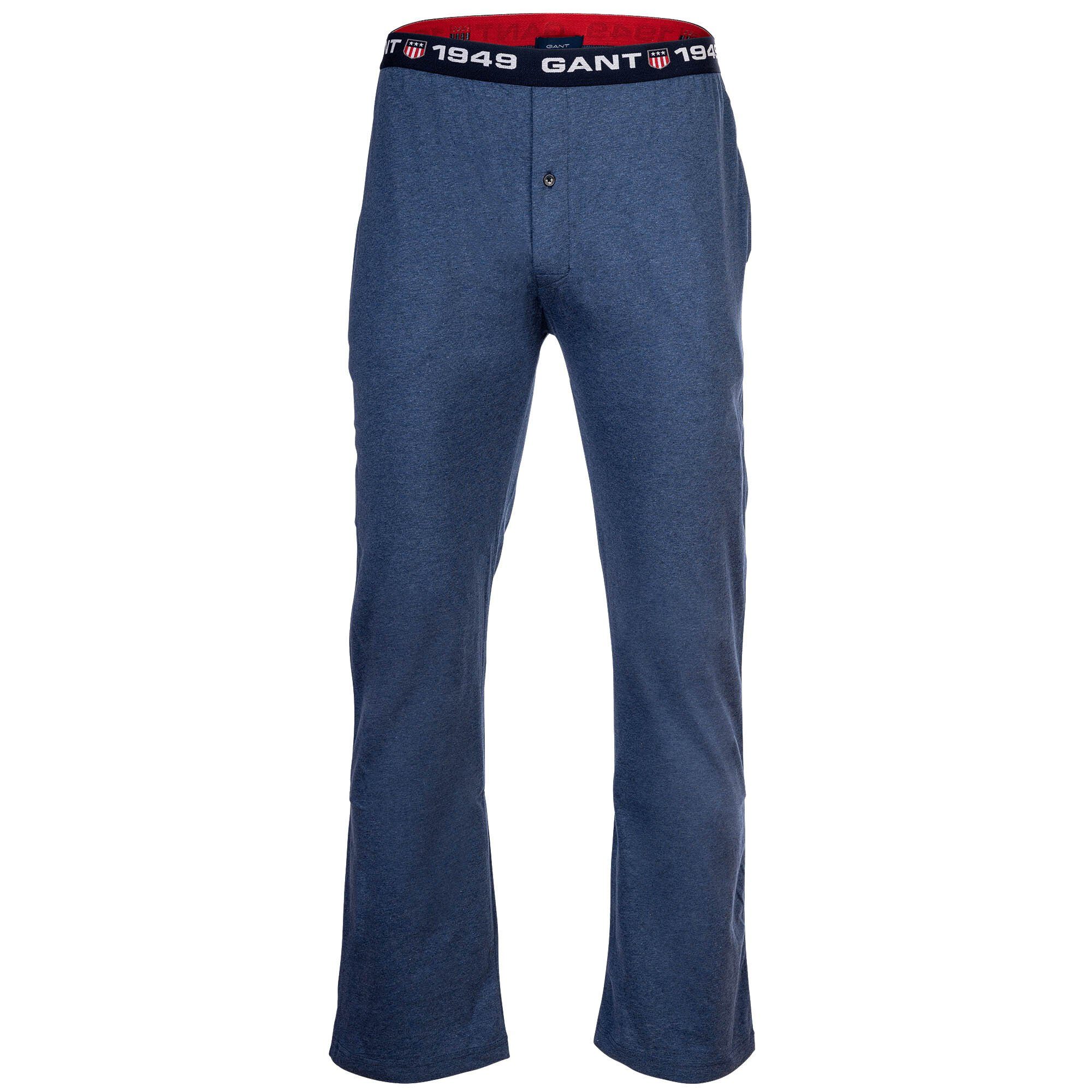 Gant Jogginghose Herren Schlafhose - Retro Shield Pajama Pants Blau