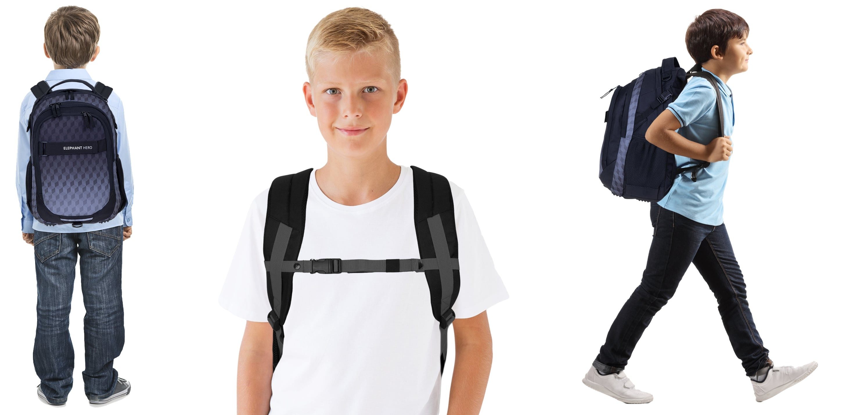 ELEPHANT Schulrucksack Hero Signature Schultasche (2 Teile Set), Rucksack + Mäppchen Box