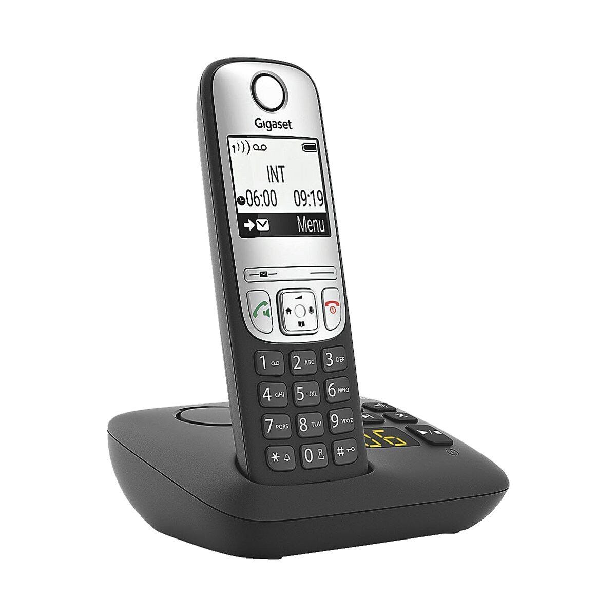 Gigaset A690A integriertem Anrufbeantworter) (mit schwarz DECT-Telefon Schnurloses