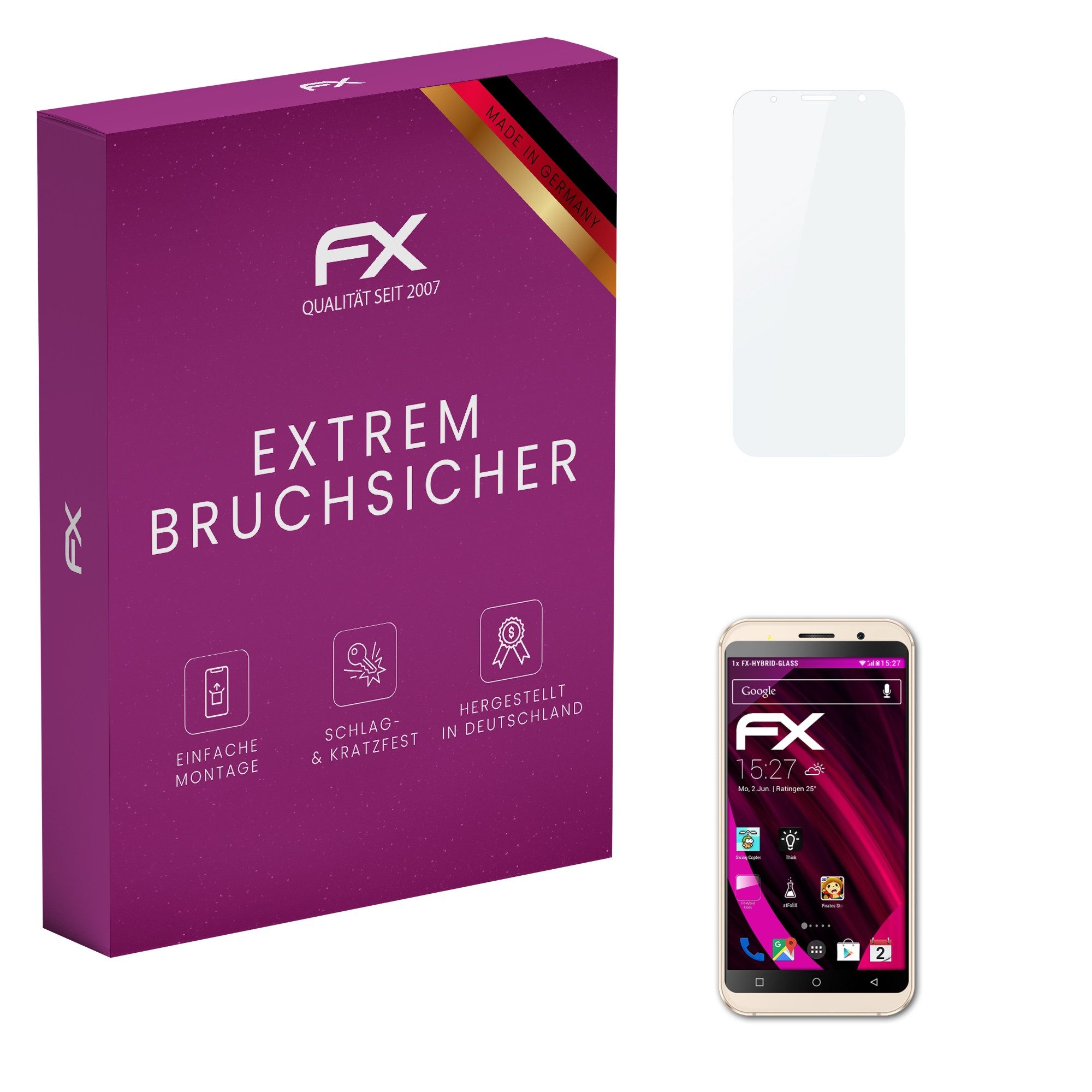 atFoliX Schutzfolie Panzerglasfolie für Gooweel S8, Ultradünn und superhart