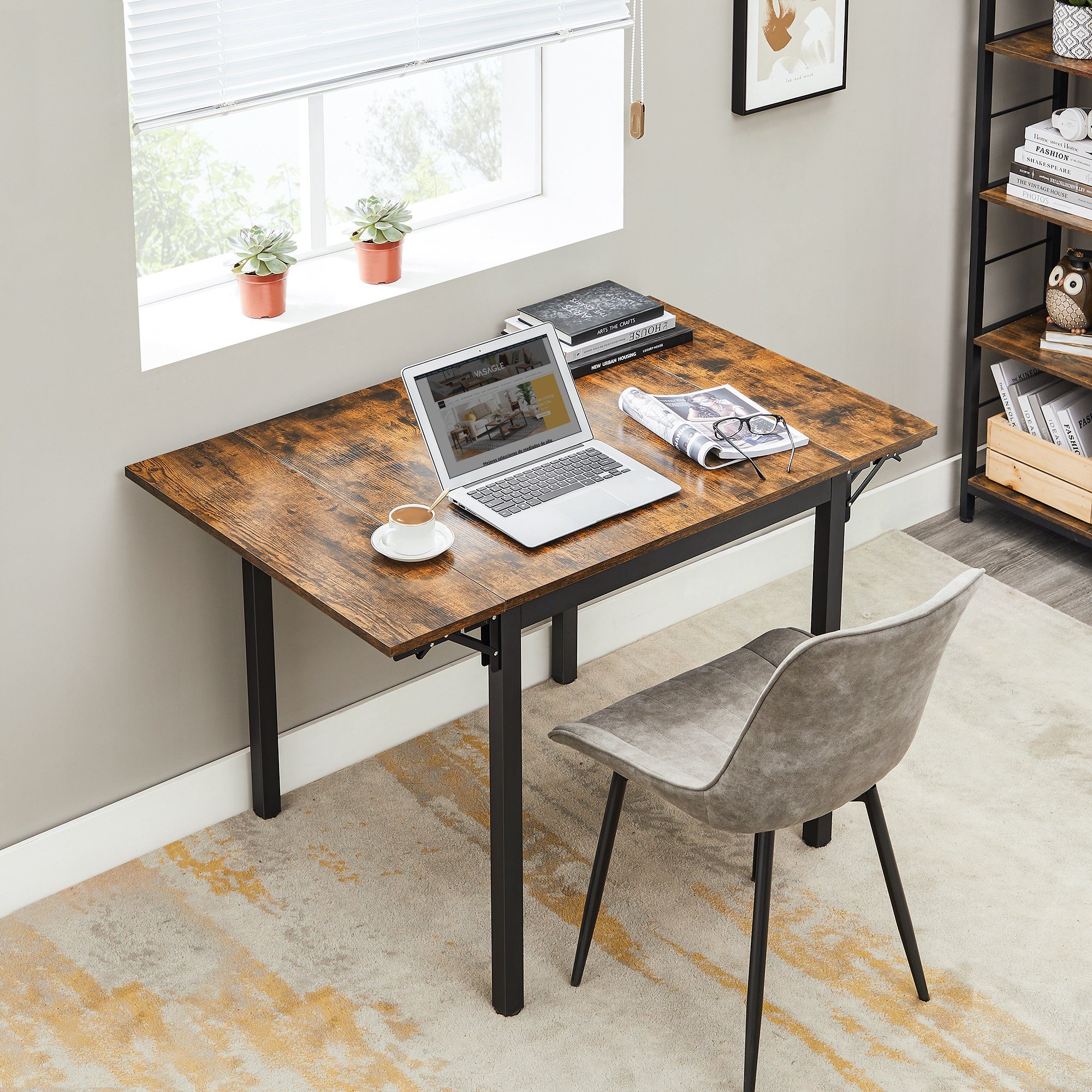 VASAGLE Esstisch »KDT077B01«, Küchentisch für 2-4 Personen, Klappbar