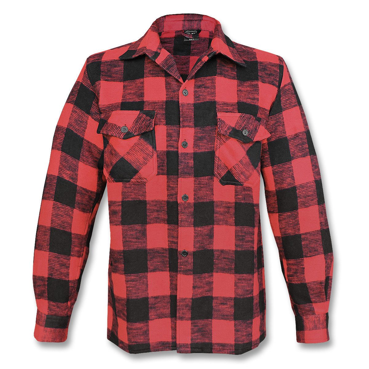 Mil-Tec Langarmhemd Mil-Tec Holzfällerhemd schwarz / rot