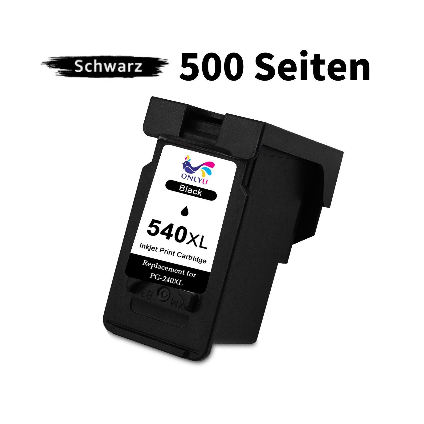 ONLYU Multipack Druckerpatrone PG 540 für CANON 540 XL 541XL Tintenpatrone (Pixma MG4250 4150 3650 3550 3250 3155 3150 2250 2150, 1-tlg., MX535 525 515 475 455 435 395 375 TS5150 5151)