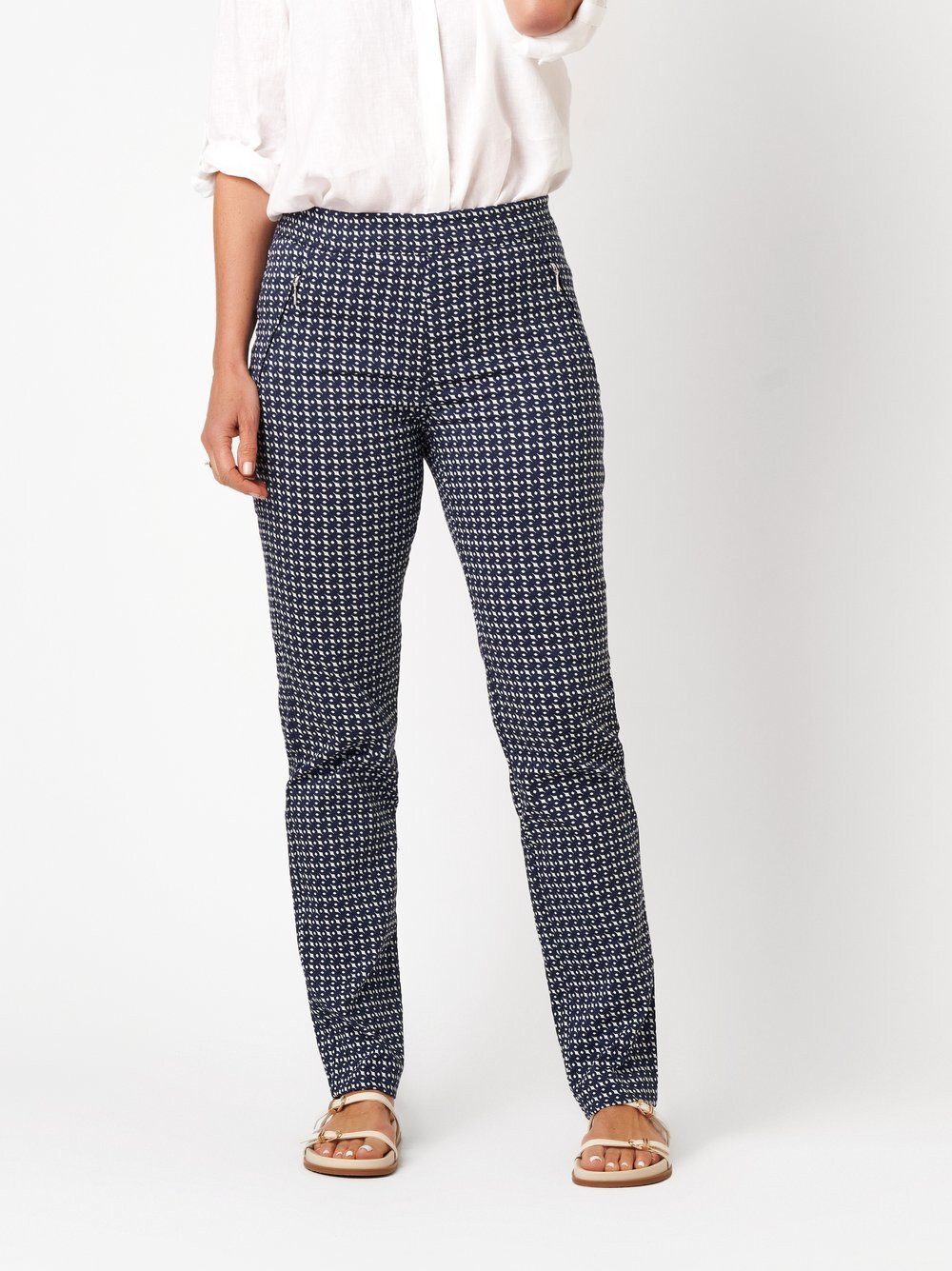 Relaxed by TONI Stretch-Hose Alice Slim aus strukturiertem Jacquard