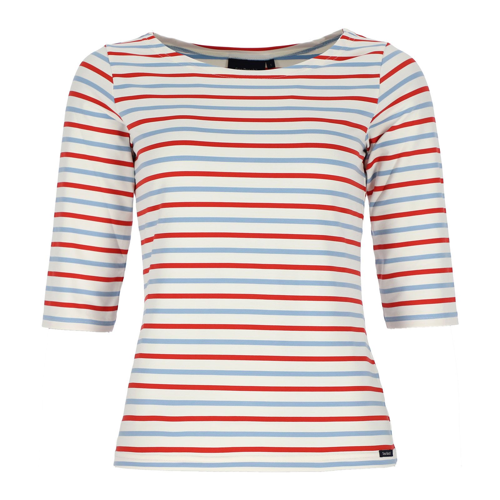 Sea Ranch 3/4-Arm-Shirt Marina Damen 3/4-Arm-Shirt Marina Streifen & U-Boot-Ausschnitt - UV-Schutz
