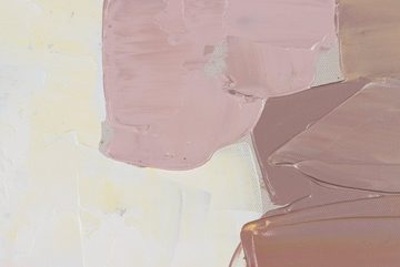 KUNSTLOFT Gemälde Rosy Cloudy Sky 60x90 cm, Leinwandbild 100% HANDGEMALT Wandbild Wohnzimmer