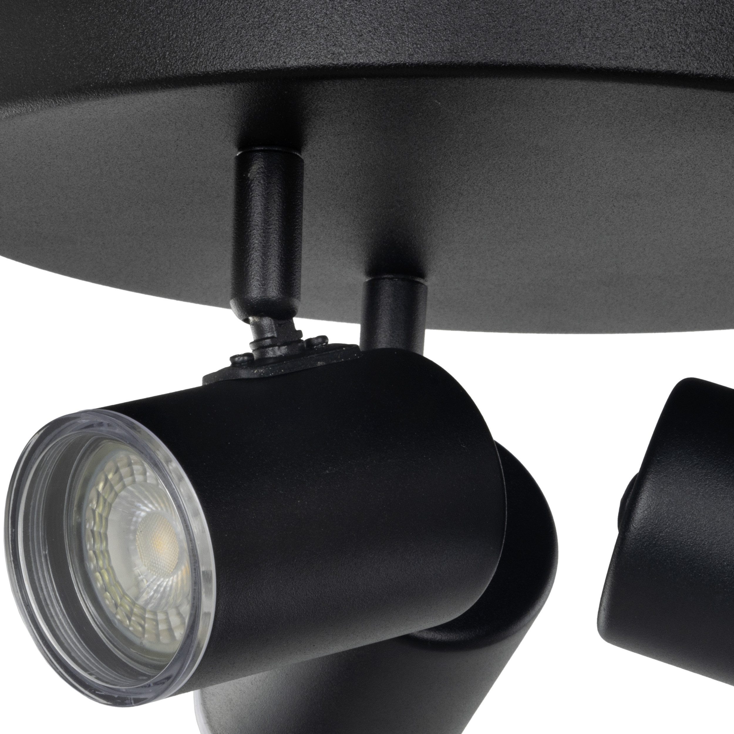 EGLO Deckenspot CONSUMA 1 Spotlampe - Stahl - GU10 - 3X5W - IP44, ohne Leuchtmittel, Wandleuchte, Wandspot, schwenkbar, Strahler, H13 x Ø25 cm – Bild 4 von 5