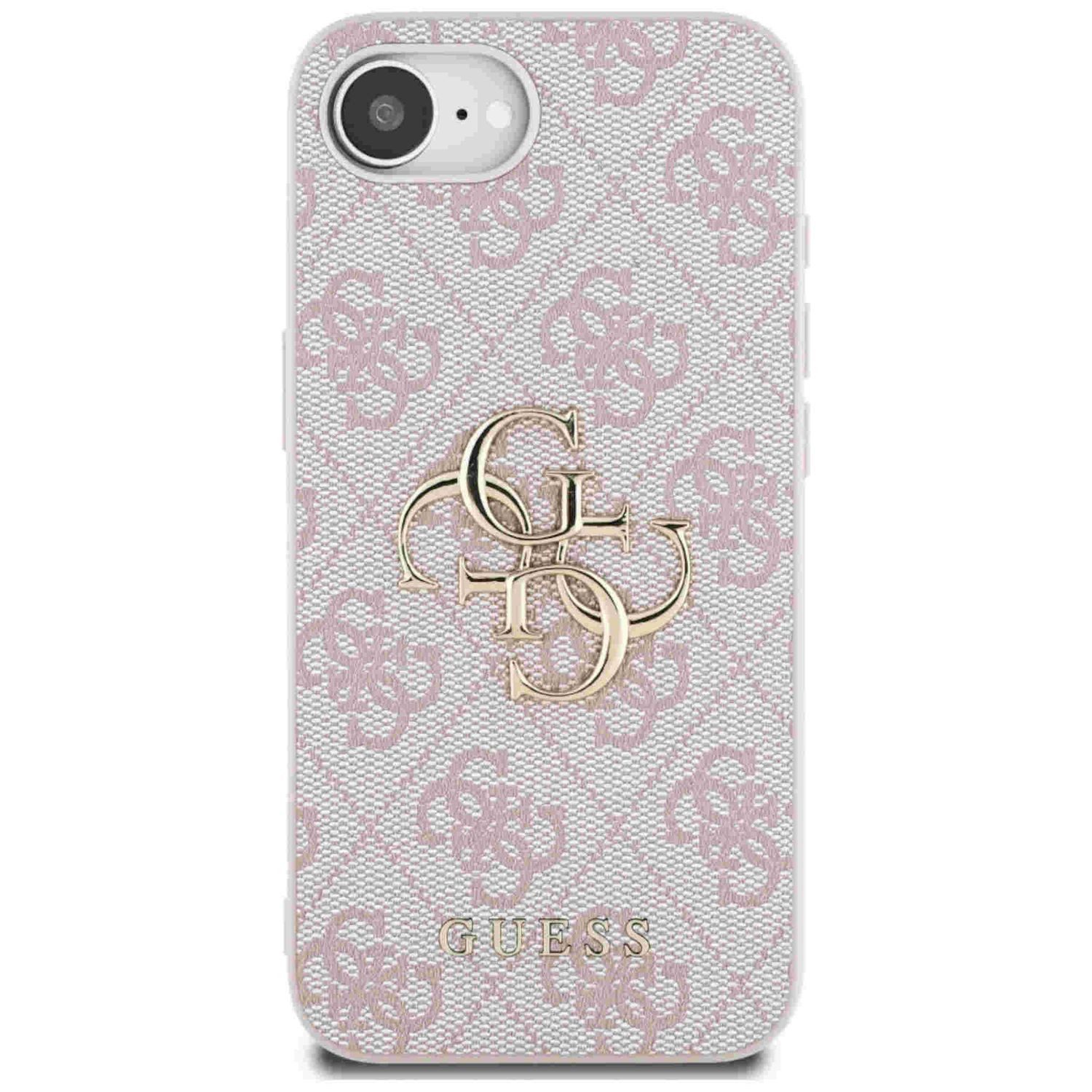 Guess Smartphone-Hülle Guess Apple iPhone 16e 4G Big Logo Schutzhülle Case Etui Rosa