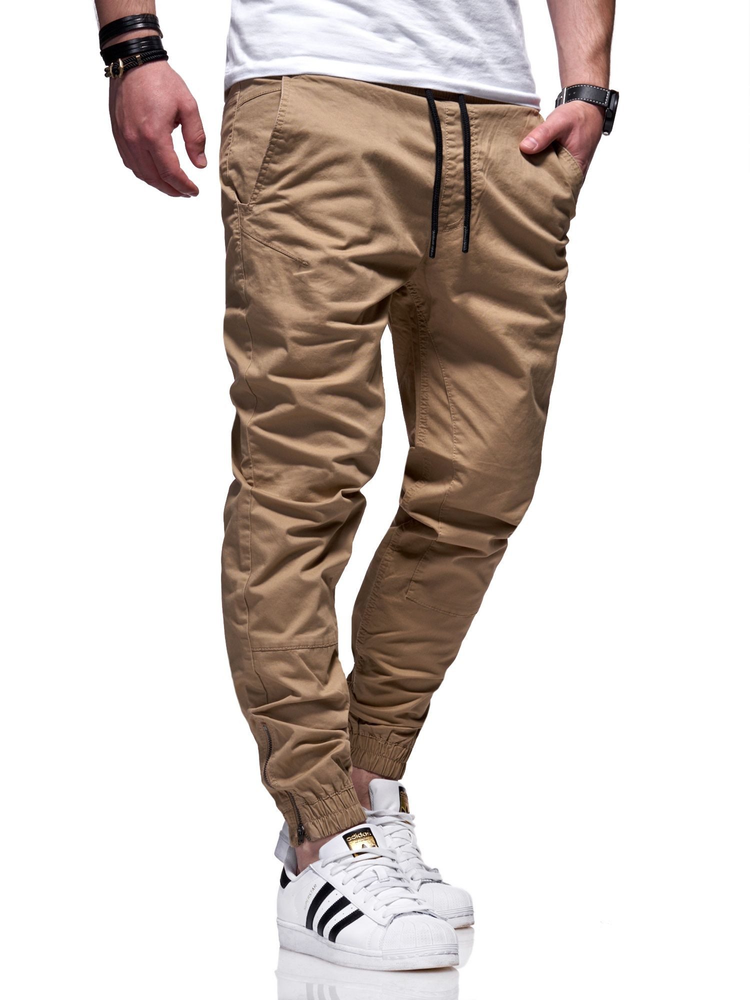 Jack & Jones Chinohose JJVEGABOB Herren Jeans Hose im Jogger-Stil Stoffhose
