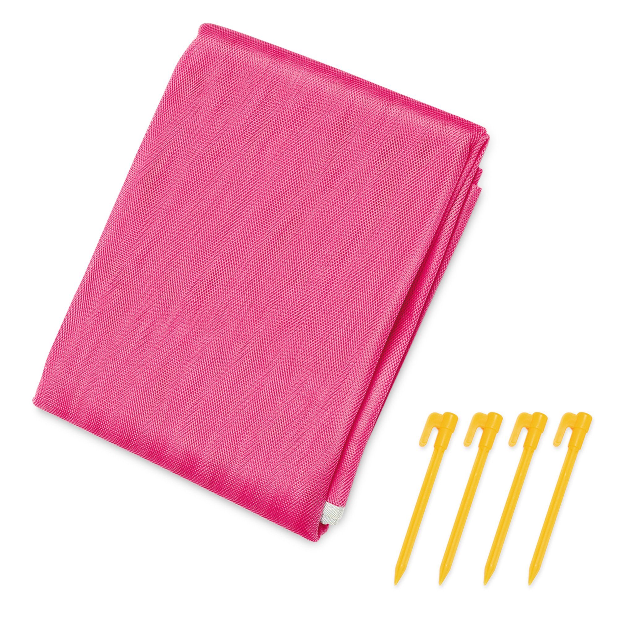 JEMIDI Strandtuch Sandfreie Strandmatte mit Netztechnologie - 200x150cm Pink, (1-St)