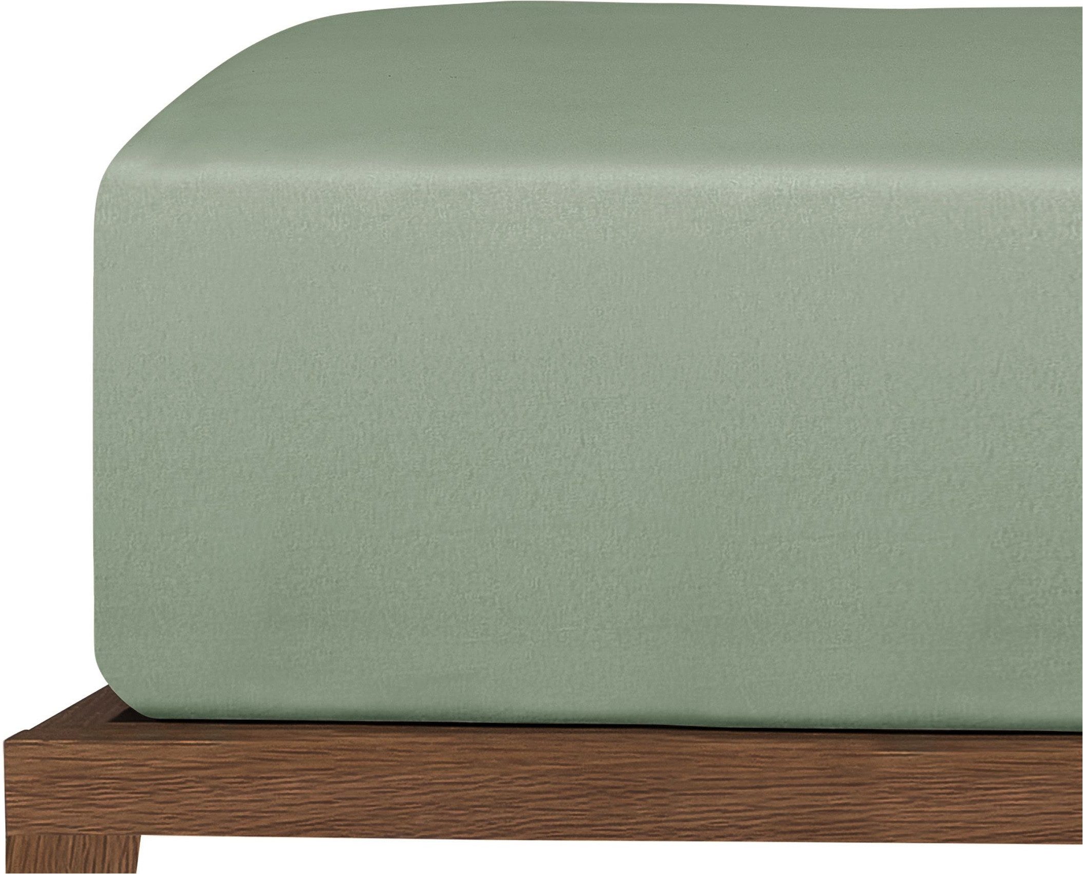 uncover by SCHIESSER Spannbettlaken New Jersey aus 100% Baumwolle, Jersey, Gummizug: rundum, (1 Stück), OEKO-TEX® MADE IN GREEN