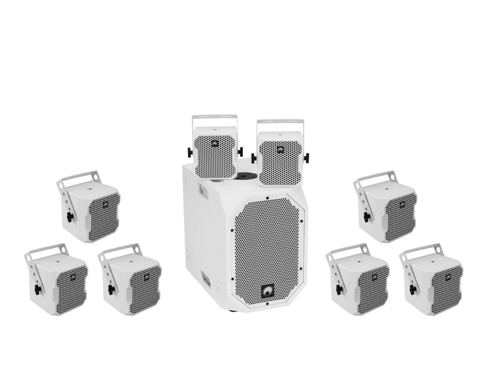 OMNITRONIC Set BOB-10A ws + 8x BOB-4 ws Lautsprechersystem