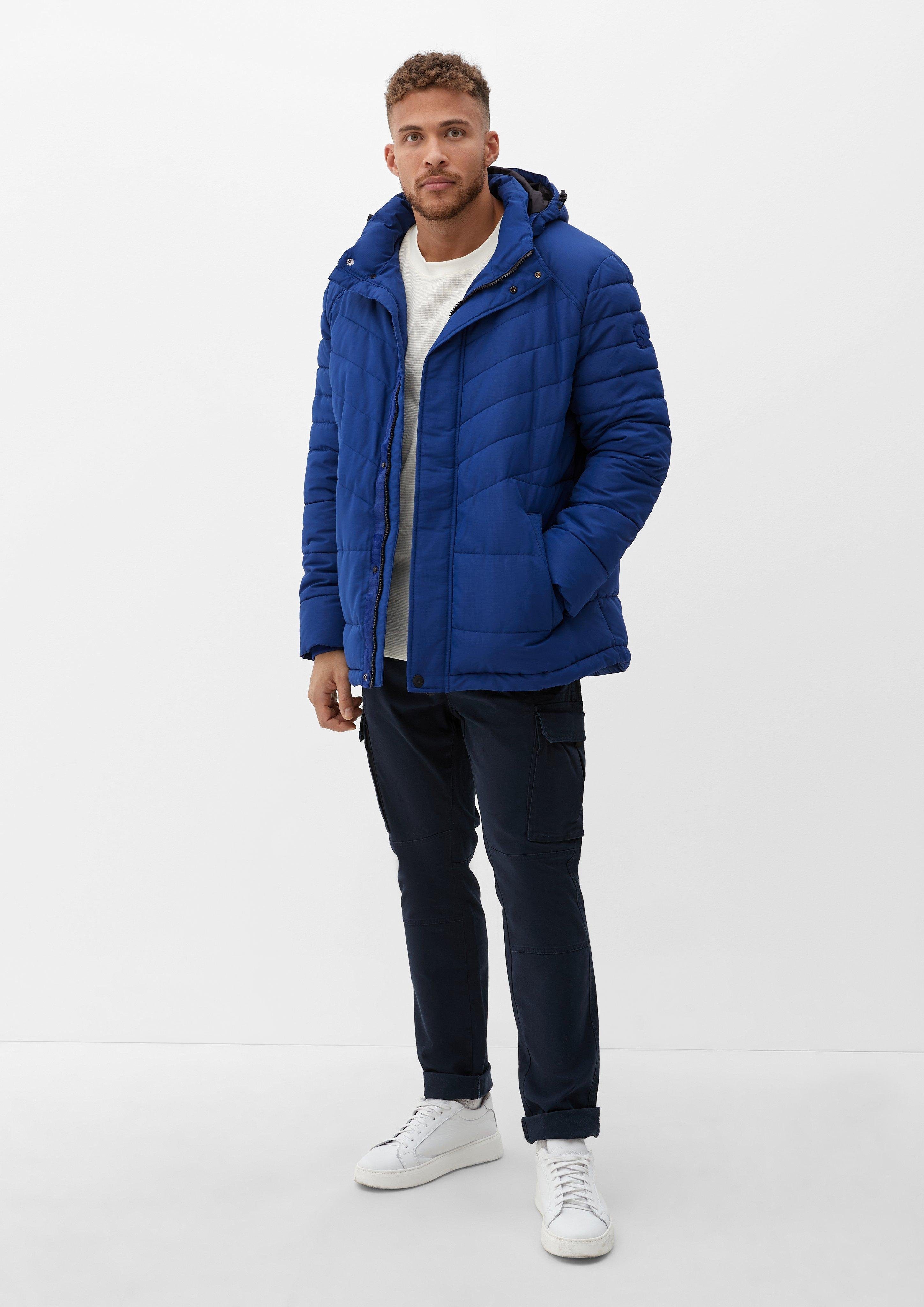 s.Oliver mit Pufferjacke blue Outdoorjacke Kapuze