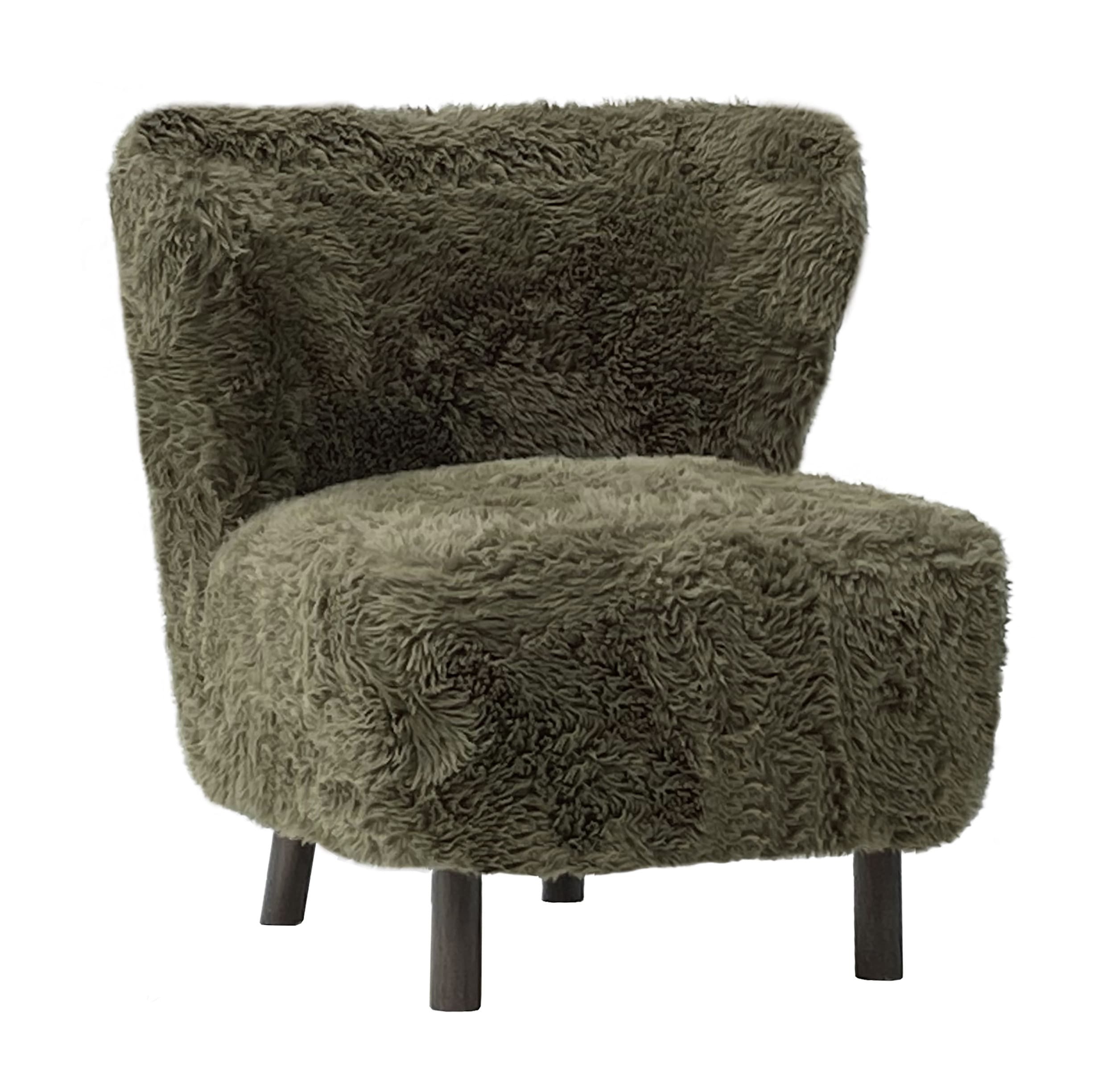 LC Home Sessel LC Home Ohrenessel »Cork« Felloptik grün Loungesessel Retrosessel