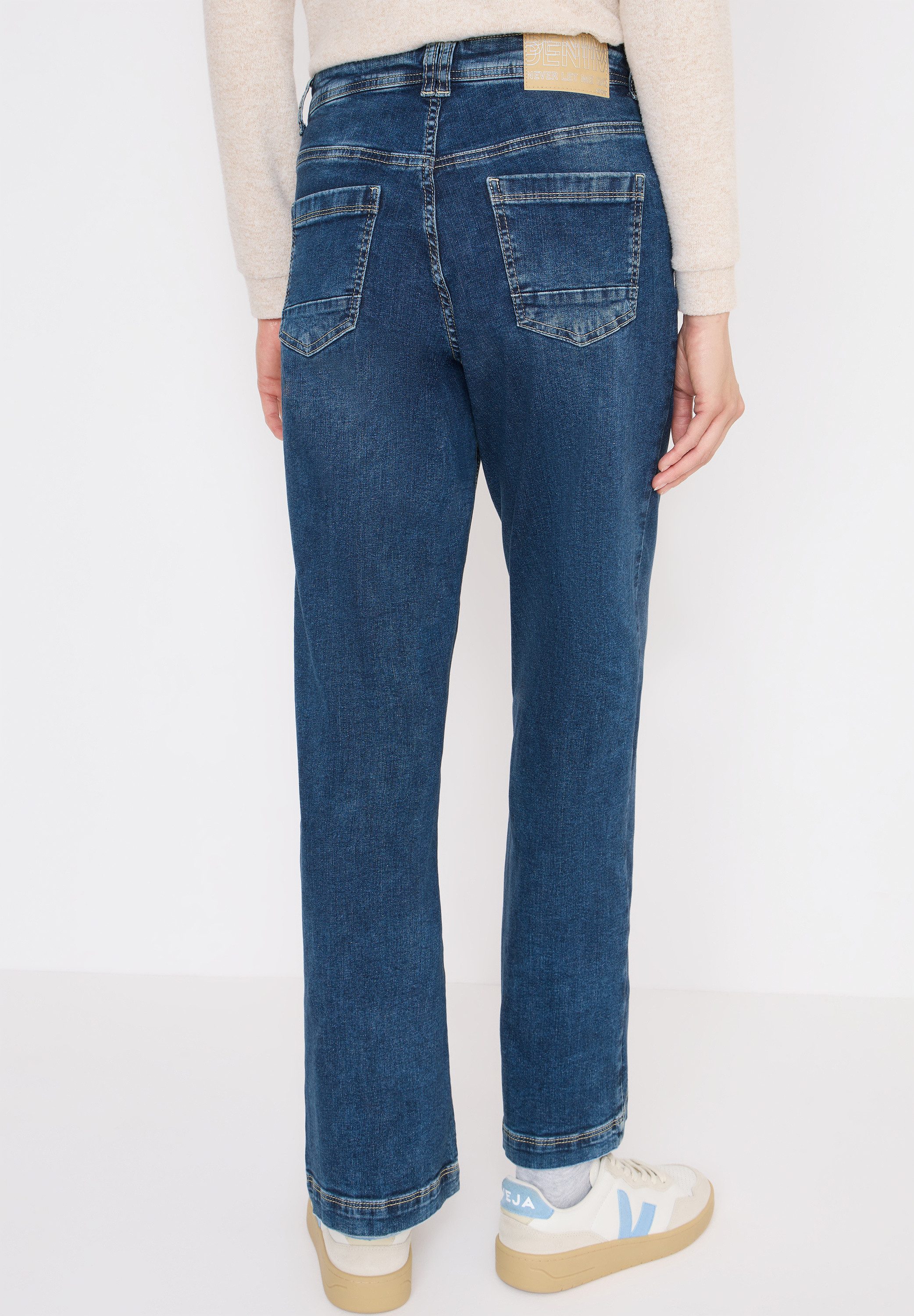 CECIL Loose-fit-Jeans Style NEELE Wide Leg Patch Pocket Jeans günstig online kaufen