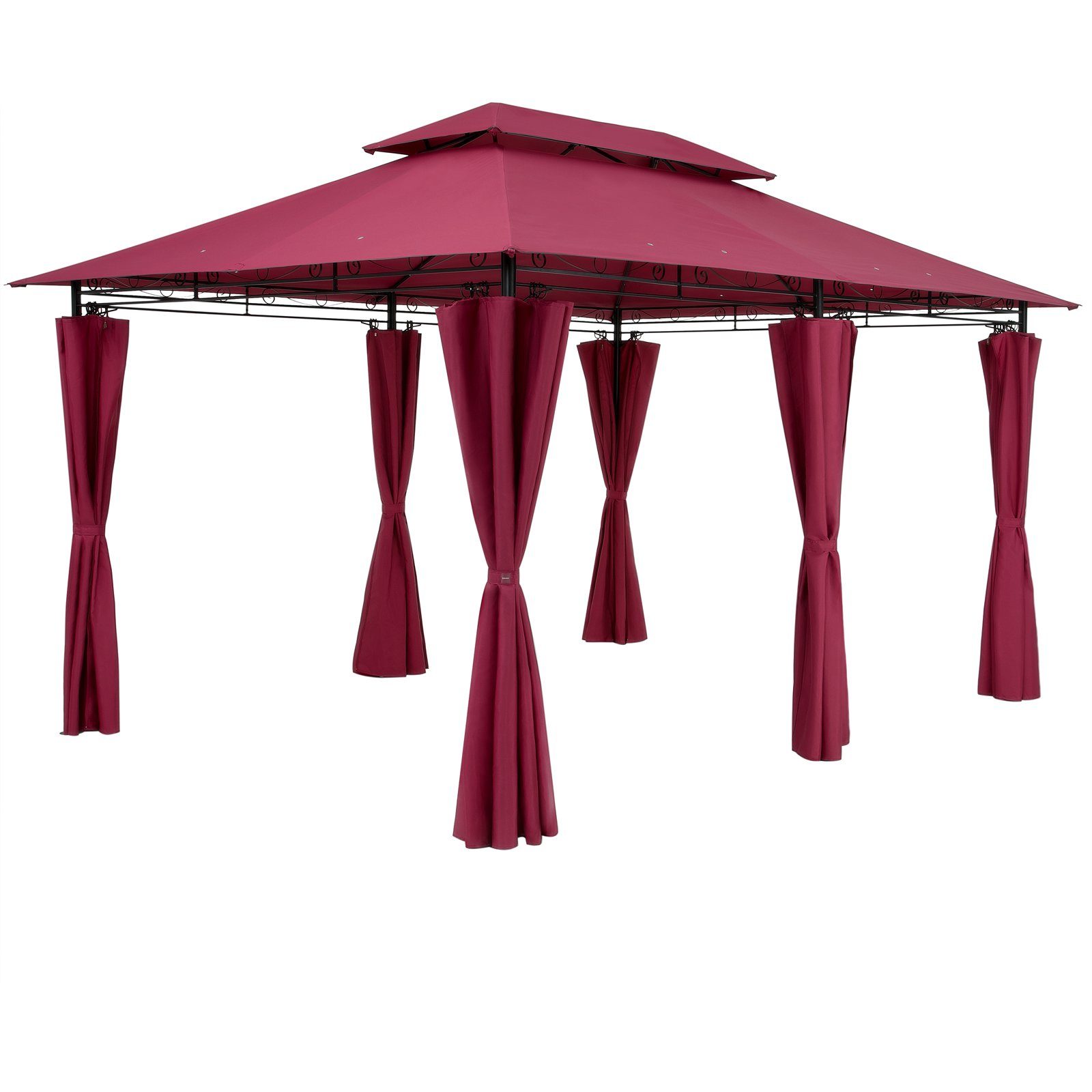 Casaria Pavillon Topas, 3x4m, UV-Schutz 50+, robust, Metall, Seitenwände günstig online kaufen
