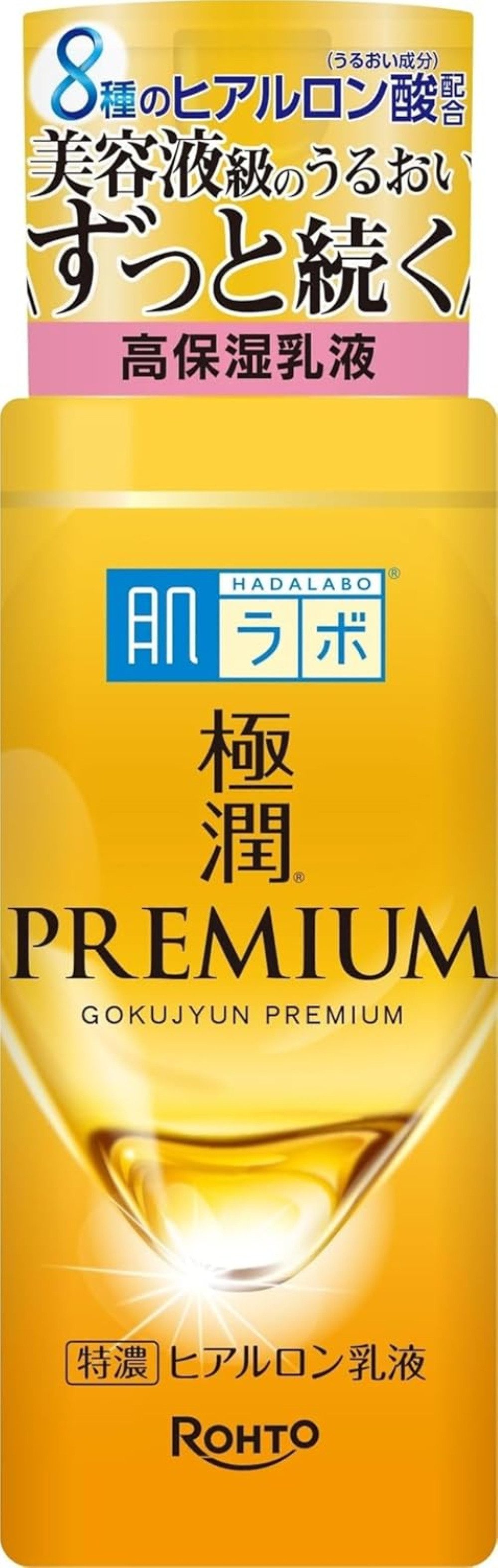 ROHTO Feuchtigkeitscreme HADA LABO Gokujyun Premium Lotion 170ml – Int. Hyaluron Feuchtigkeit, 1-tlg.