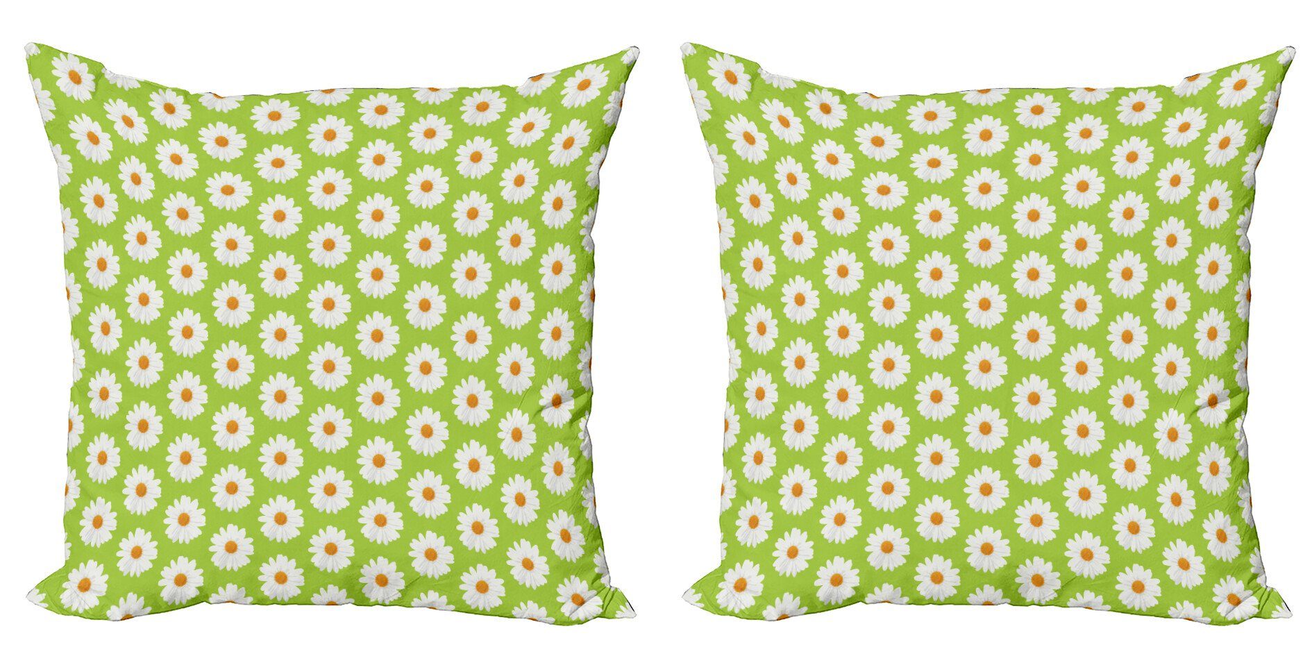 Accent Gänseblümchen-Gänseblümchen-Blüte Modern (2 Stück), Doppelseitiger Abakuhaus Kissenbezüge Digitaldruck, Gänseblümchen
