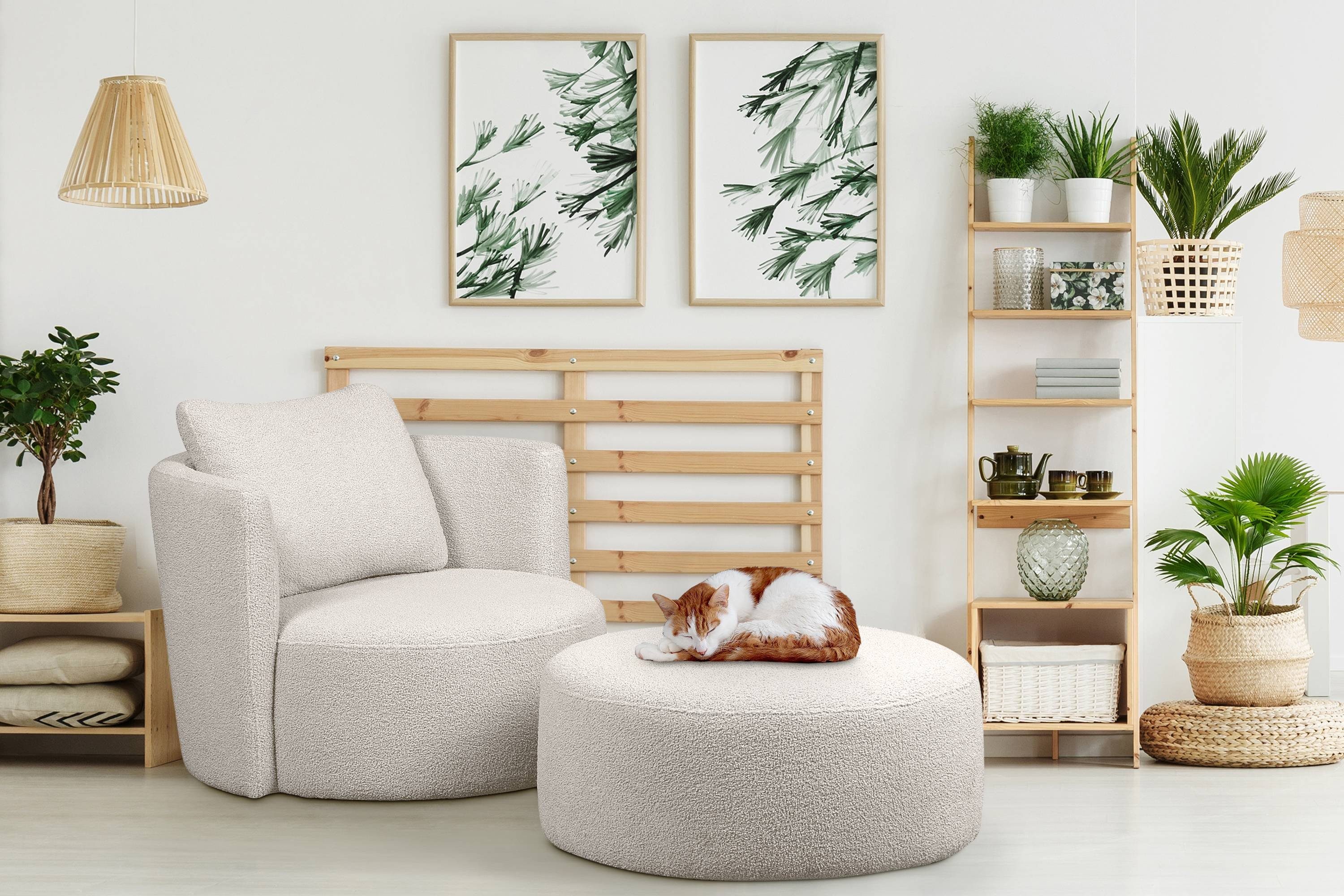 KONSIMO® Drehsessel Loungesessel RAGGI, mit 360° günstig online kaufen