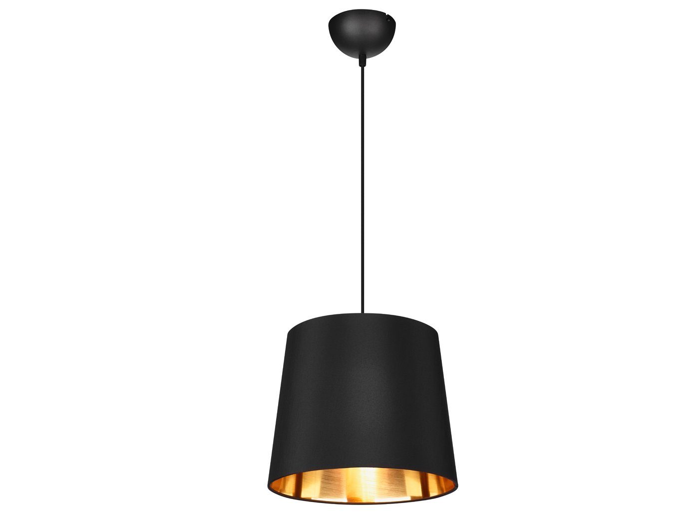 Leuchtmittel, mit Pendelleuchte, Esstisch hängend Schwarz/Gold meineWunschleuchte ohne Stoffschirm einflammig Küchen-Lampe