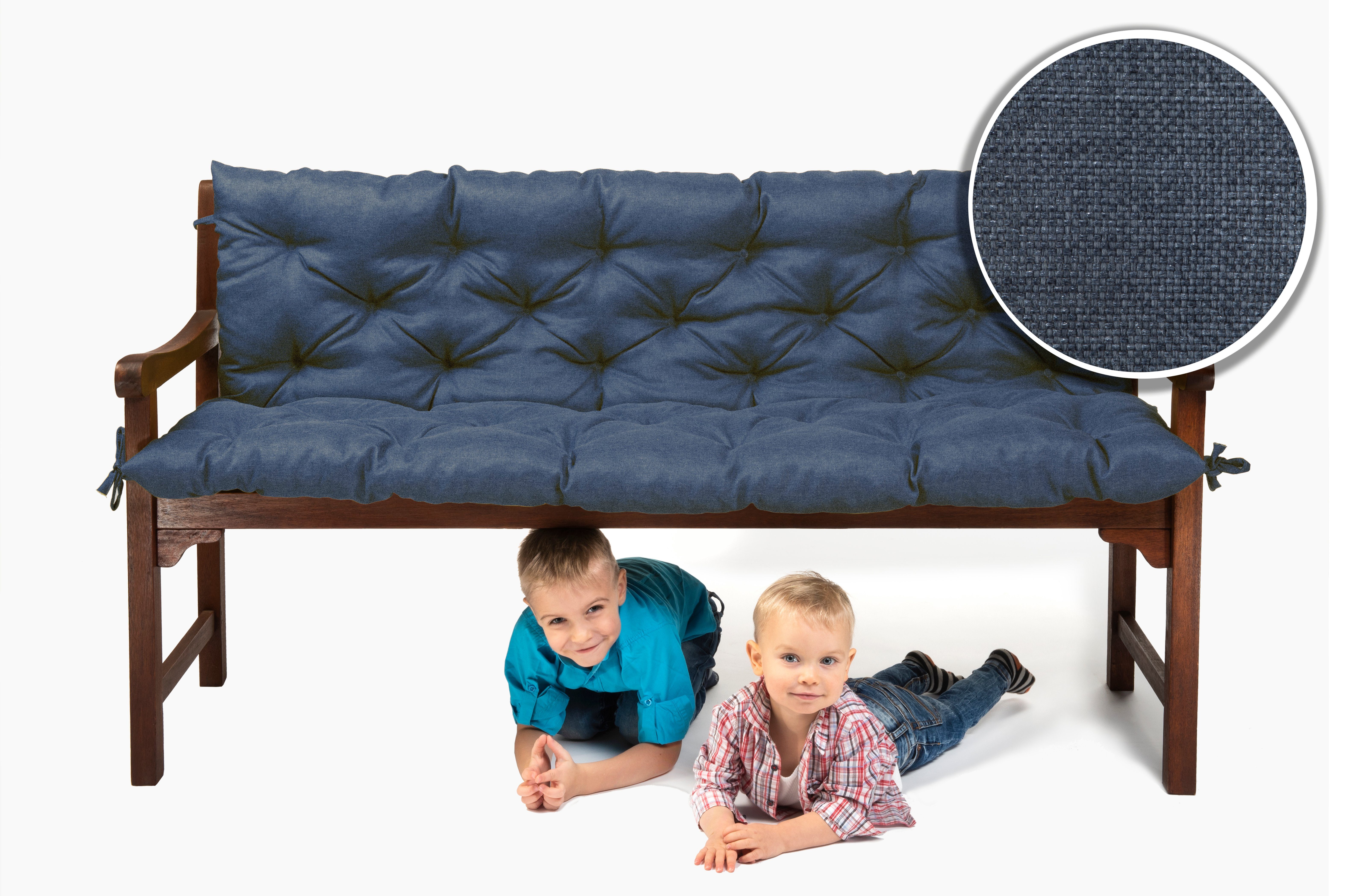 sunnypillow Bankauflage Bankauflage Stuhlkissen viele Farben und Größen zur Auswahl, 100x50x50cm blau