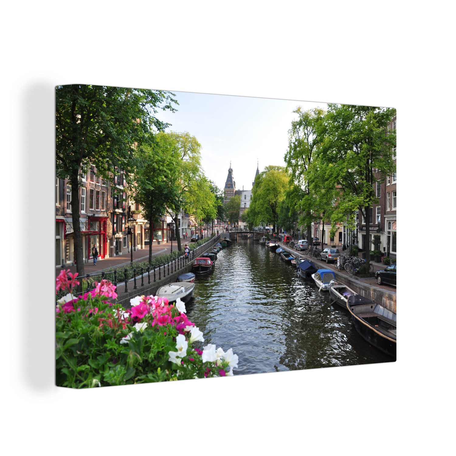 OneMillionCanvasses® Leinwandbild Amsterdam - Sommer - günstig online kaufen