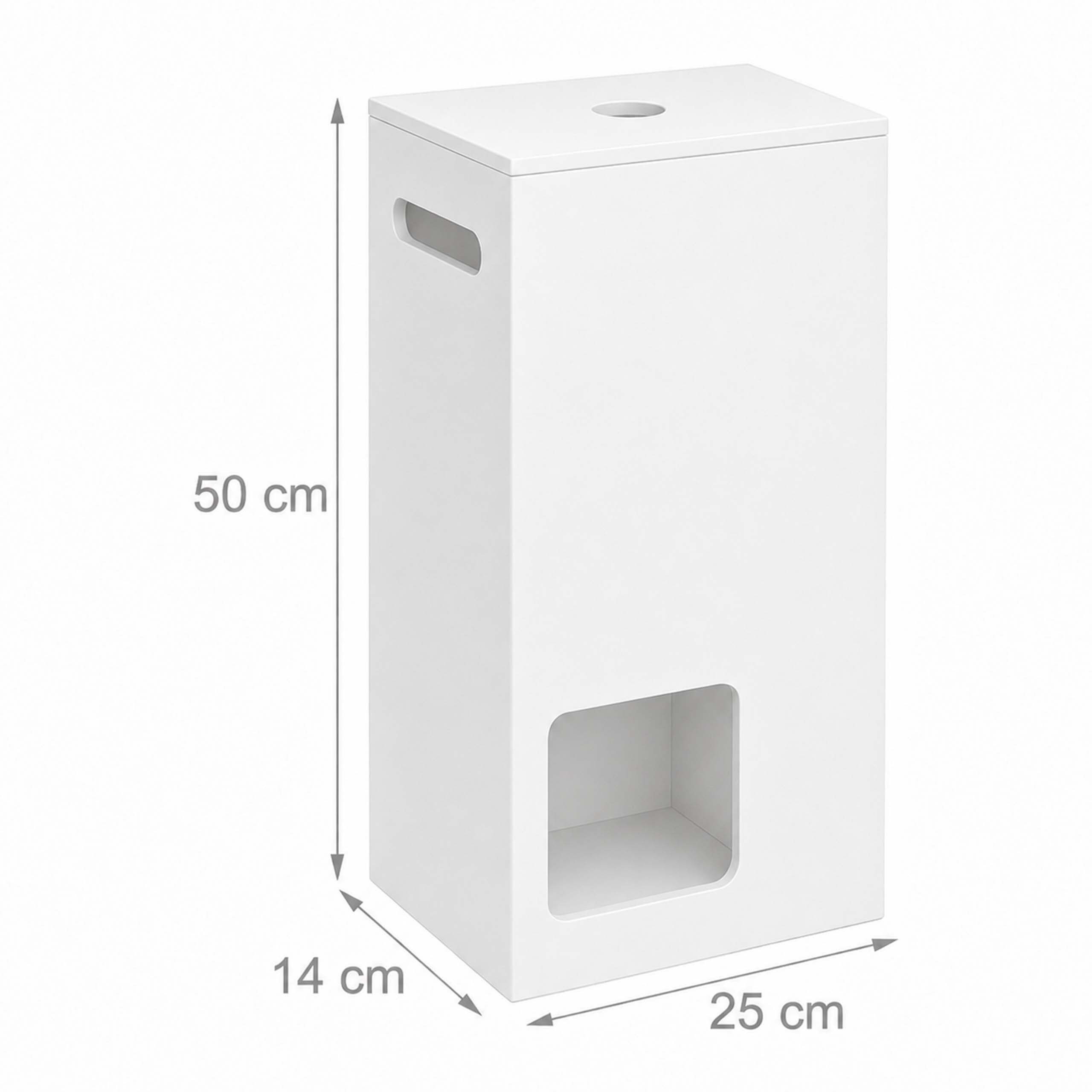relaxdays Toiletten-Ersatzrollenhalter Toilettenpapier Aufbewahrung 8 Rollen (8-St), weiß – Bild 4 von 5