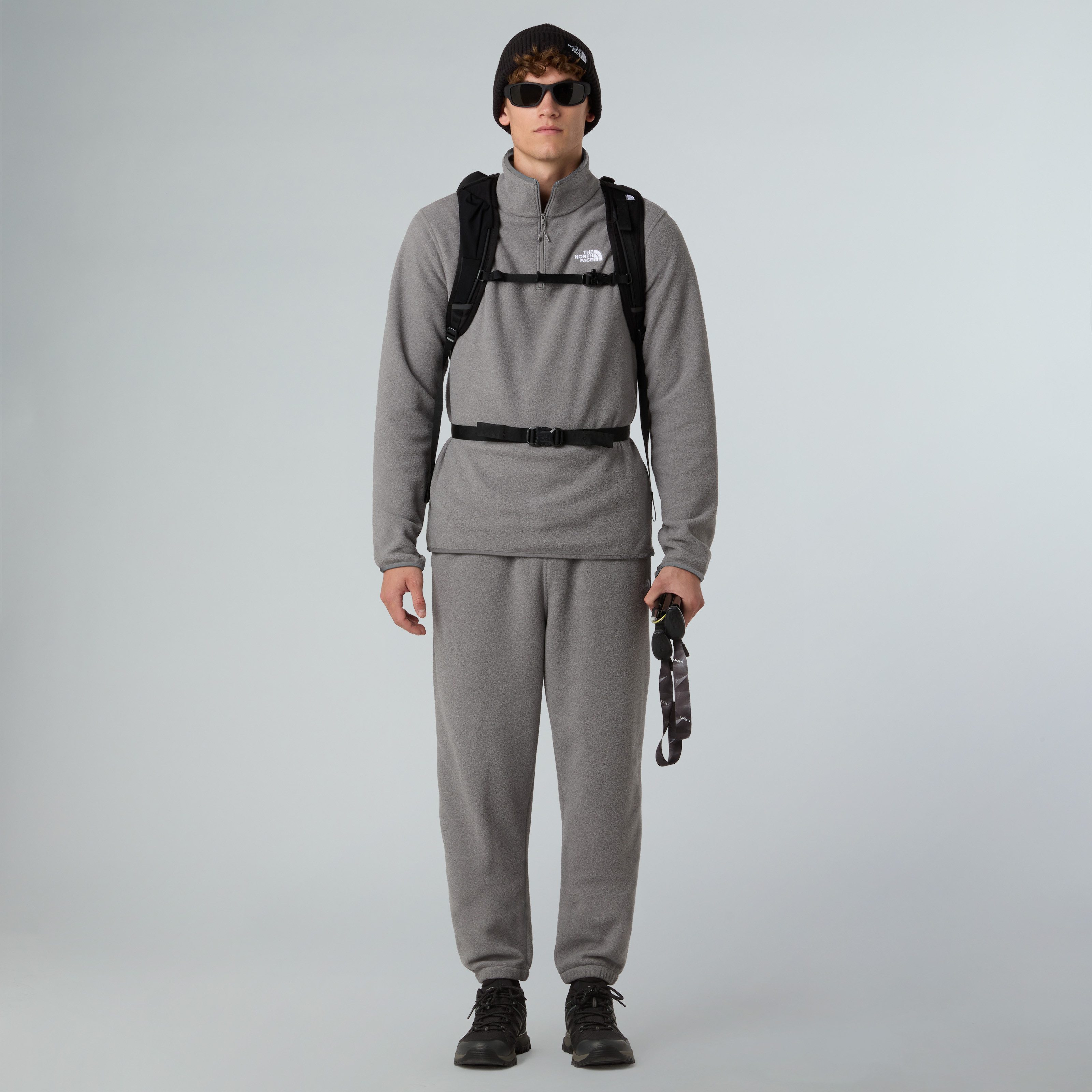 The North Face Fleecepullover M GLACIER FLEECE 1/4 ZIP JACKET 1/4-langer Reißverschluss, aus Polyester, feuchtigkeitsabweisend