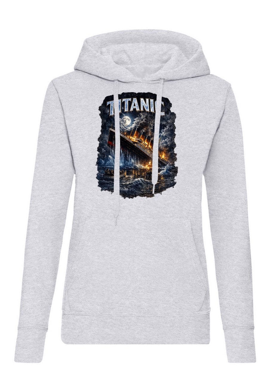 Blondie & Brownie Hoodie Titanic D Hoodie Damen Retro Ozean Film Hoodie Streetwear Top Titanic Moon light Voyage Damen hoodie