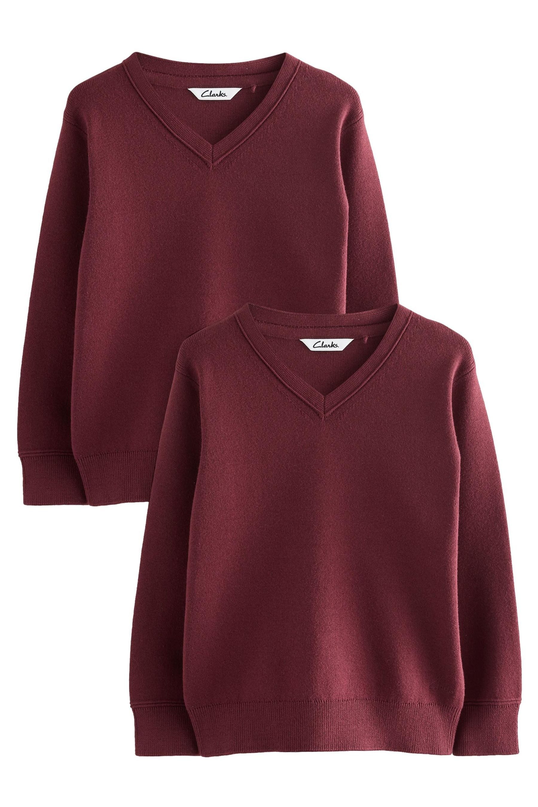 Clarks Strickpullover Clarks Unisex Schul-Pullover im 2er-Pack (2-tlg)