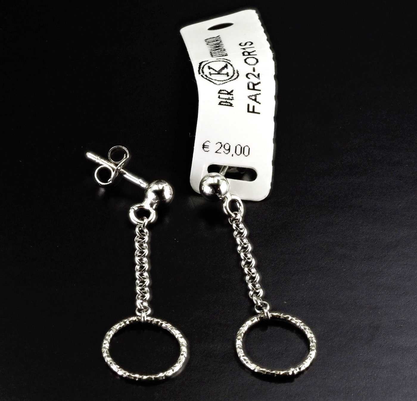 Der Kettenmacher Paar Ohrhänger 925 Silber Ohrschmuck Fantasie FAR2-OR1S, diamantiert