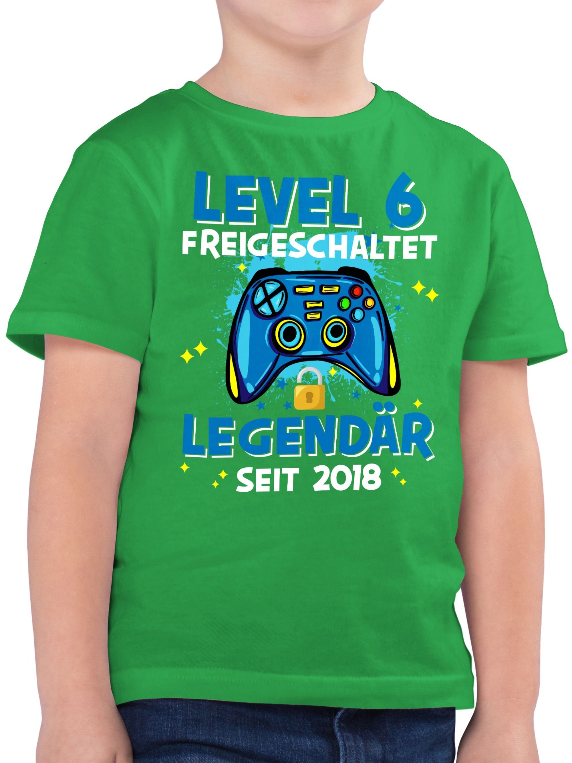 Shirtracer T-Shirt Level 6 freigeschaltet Legendär seit 2018 6. Geburtstag