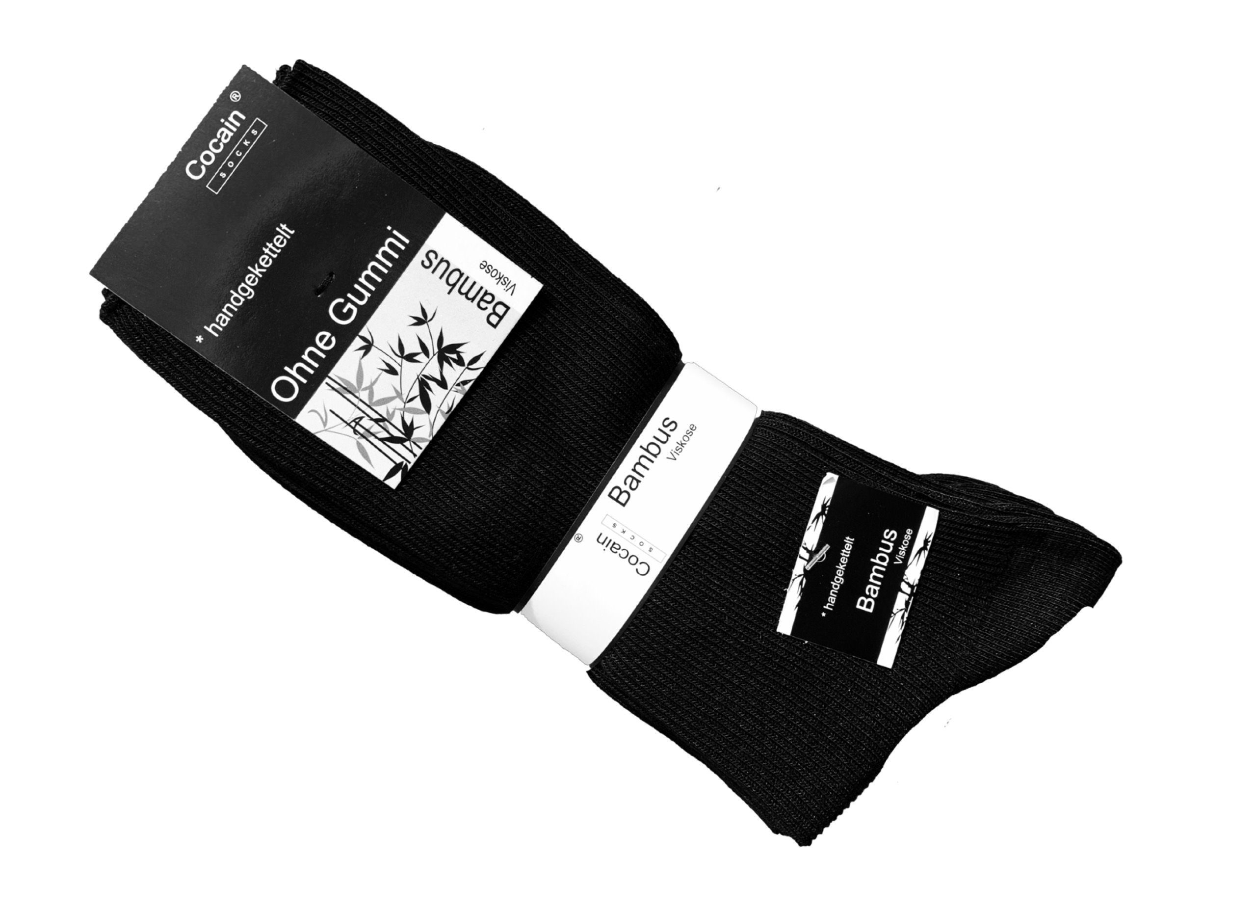 schweissmindernd atmungsaktive Funktionssocken Bambus Socken underwear (24-Paar) schwarz Cocain ohne Naturfaser Gummi