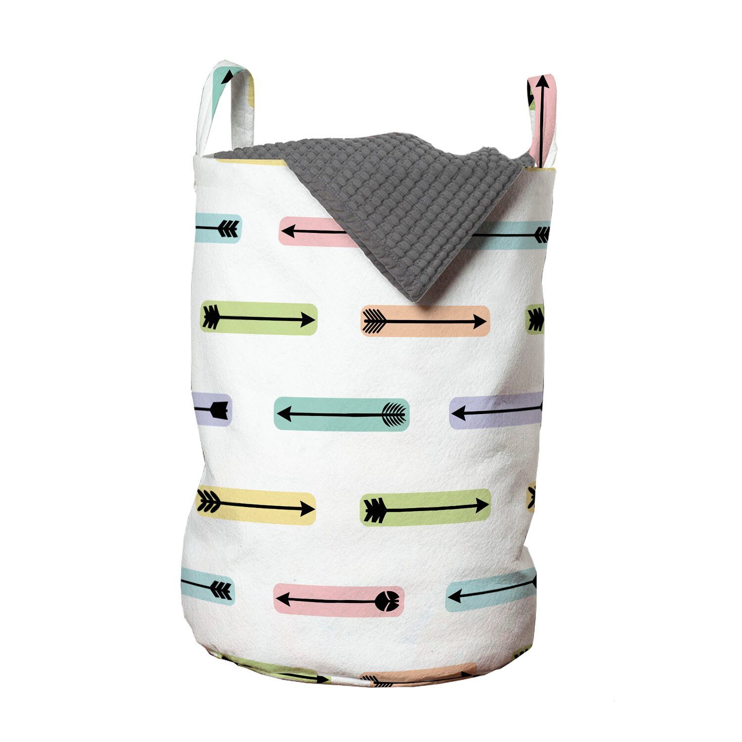 Abakuhaus Wäschesäckchen Wäschekorb mit Griffen Kordelzugverschluss für Waschsalons, Pfeil Langer Zipfel