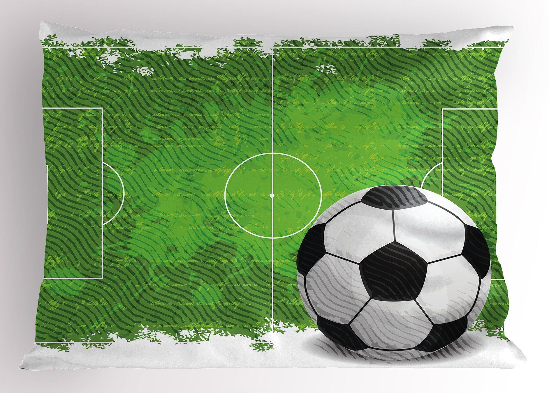 Kissenbezüge Dekorativer Standard King Abakuhaus Grunge Fußball-Entwurf Size (1 Stück), Gedruckter Fußball Kissenbezug