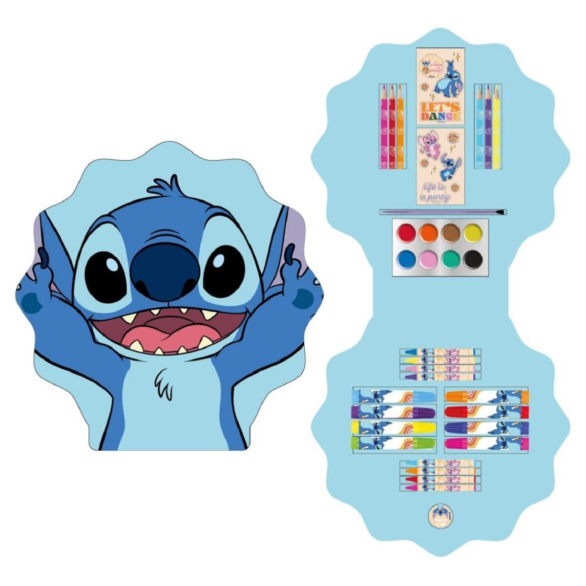 Disney Kreativset Lilo & Stitch Schreibwaren- & Malset Farbenfrohes Pastelfarben Set