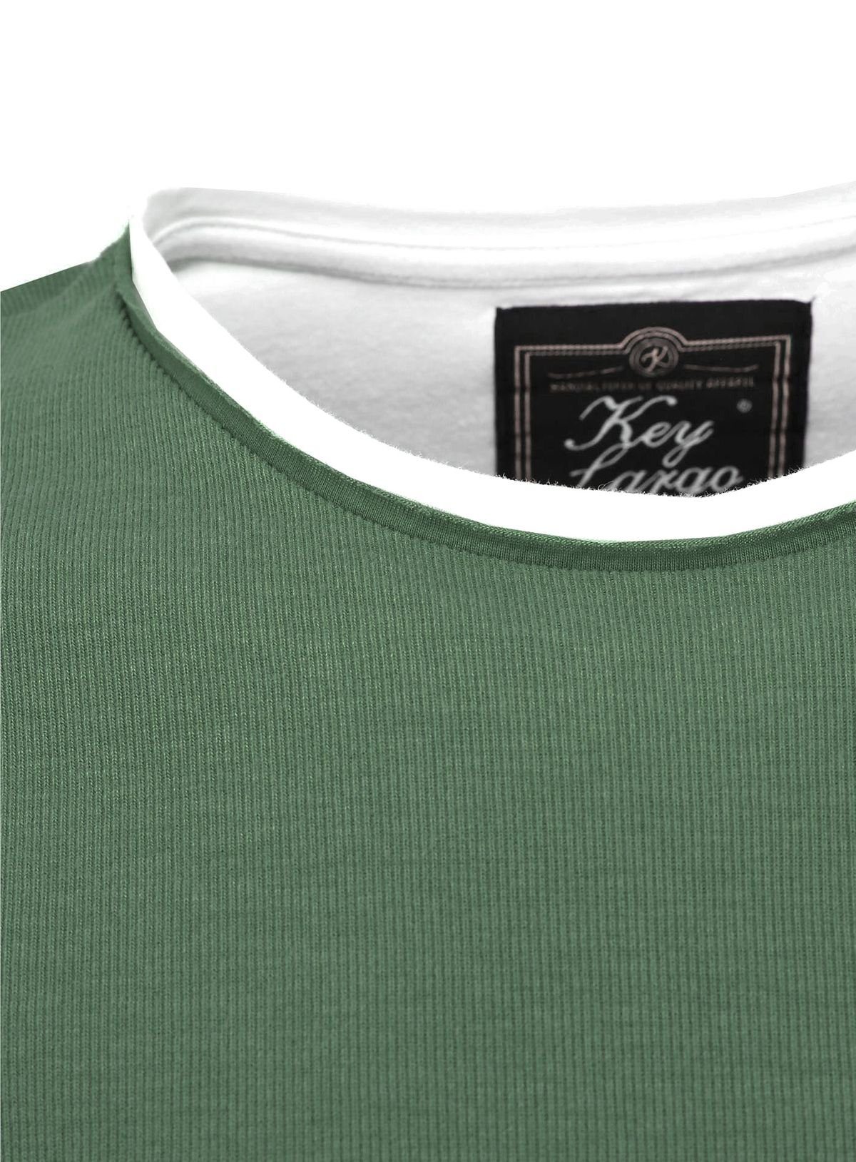 Key Largo Strickpullover für Herren Sarasota 2in1 Feinstrick Sweatshirt double Look MSW00064