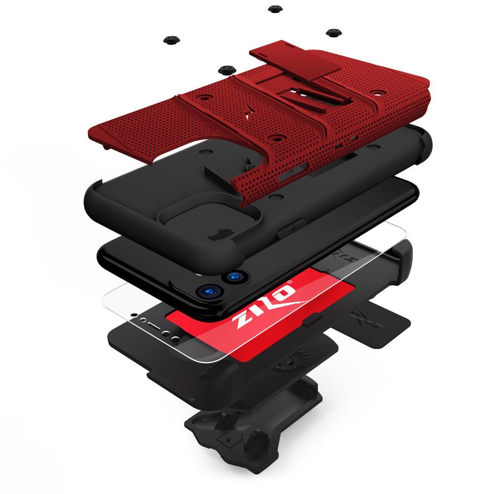 FITSU Handyhülle Hülle für iPhone 11 Outdoor Case Handyhülle 6,1 Zoll, Handyhülle für iPhone 11 inkl. Schutzglas mit Gürtelclip Outdoor Case
