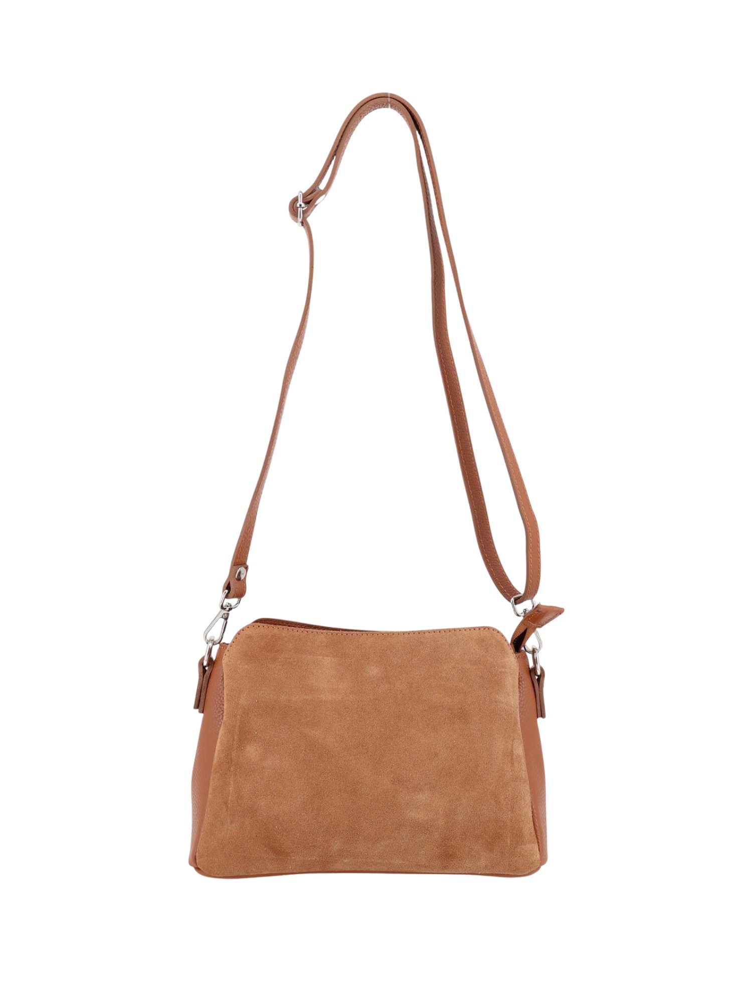 BRISE TASCHE Schultertasche Rimma – Schultertasche aus Wildleder & Nappaleder (Einzeltasche), Kombination aus Wildleder & Nappaleder, 3 Hauptfächer