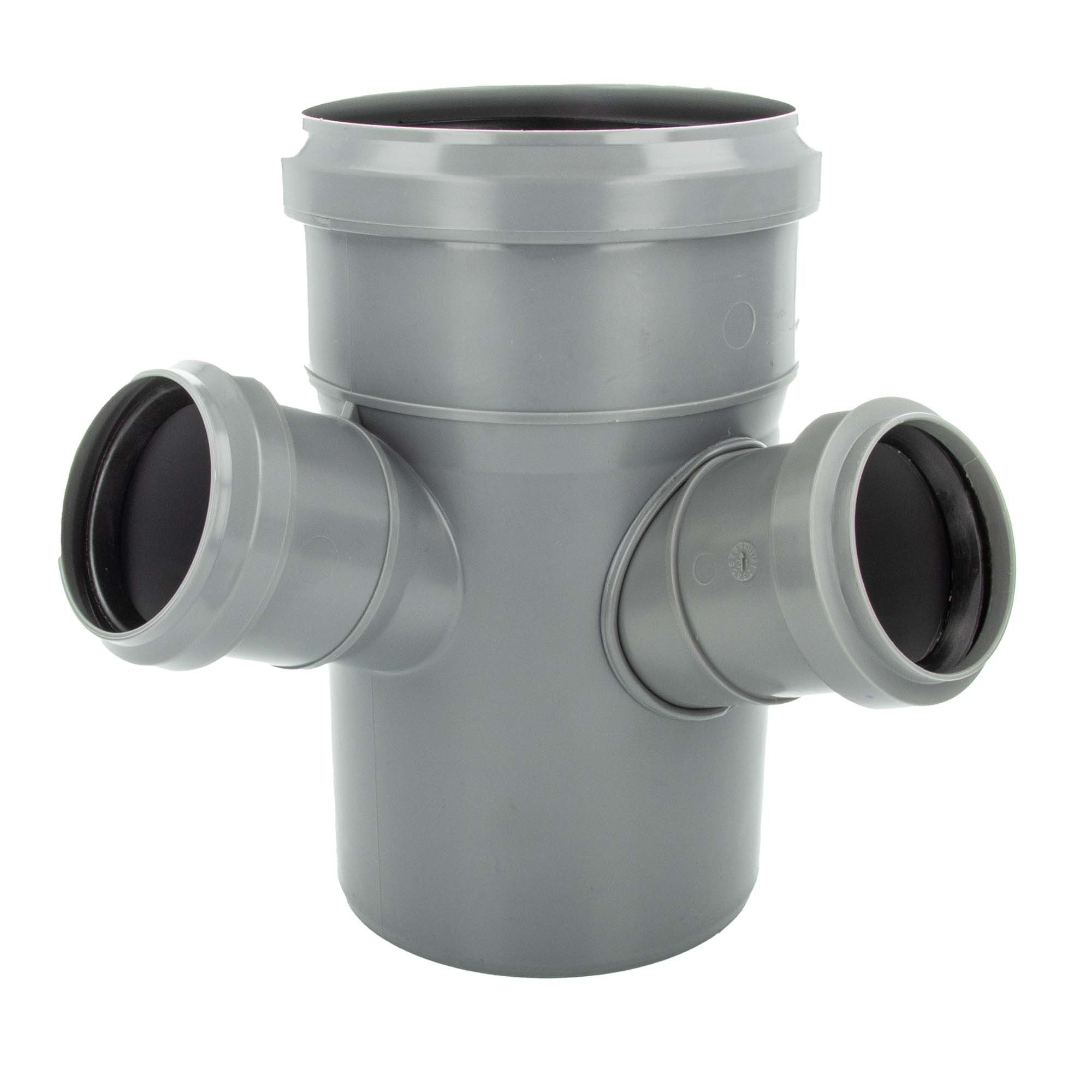 Valsir Ablaufrohr HT Eckabzweig mit 3-fach Steckmuffe - verscheidene Größen, Ø 110/50/50 mm x 67°
