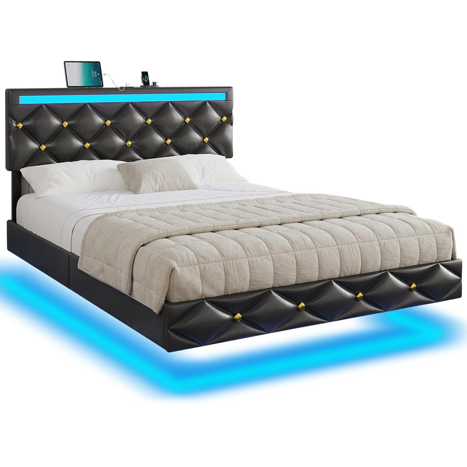MSMASK Polsterbett Polsterbett mit USB-Aufladen und günstig online kaufen